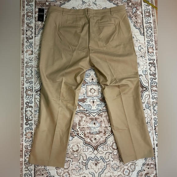 Ralph Lauren Double -Faced Stretch Cotton Pant in Birch Tan Size 16W - Picture 10 of 12